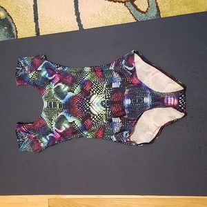 Black milk kaleidosnake cap sleeve bodysuit